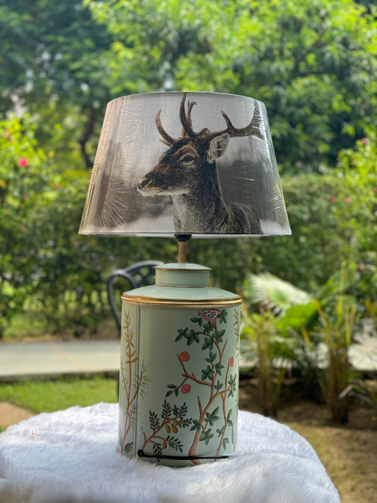 KaraNest Luxury Toleware Lamp (Blue)