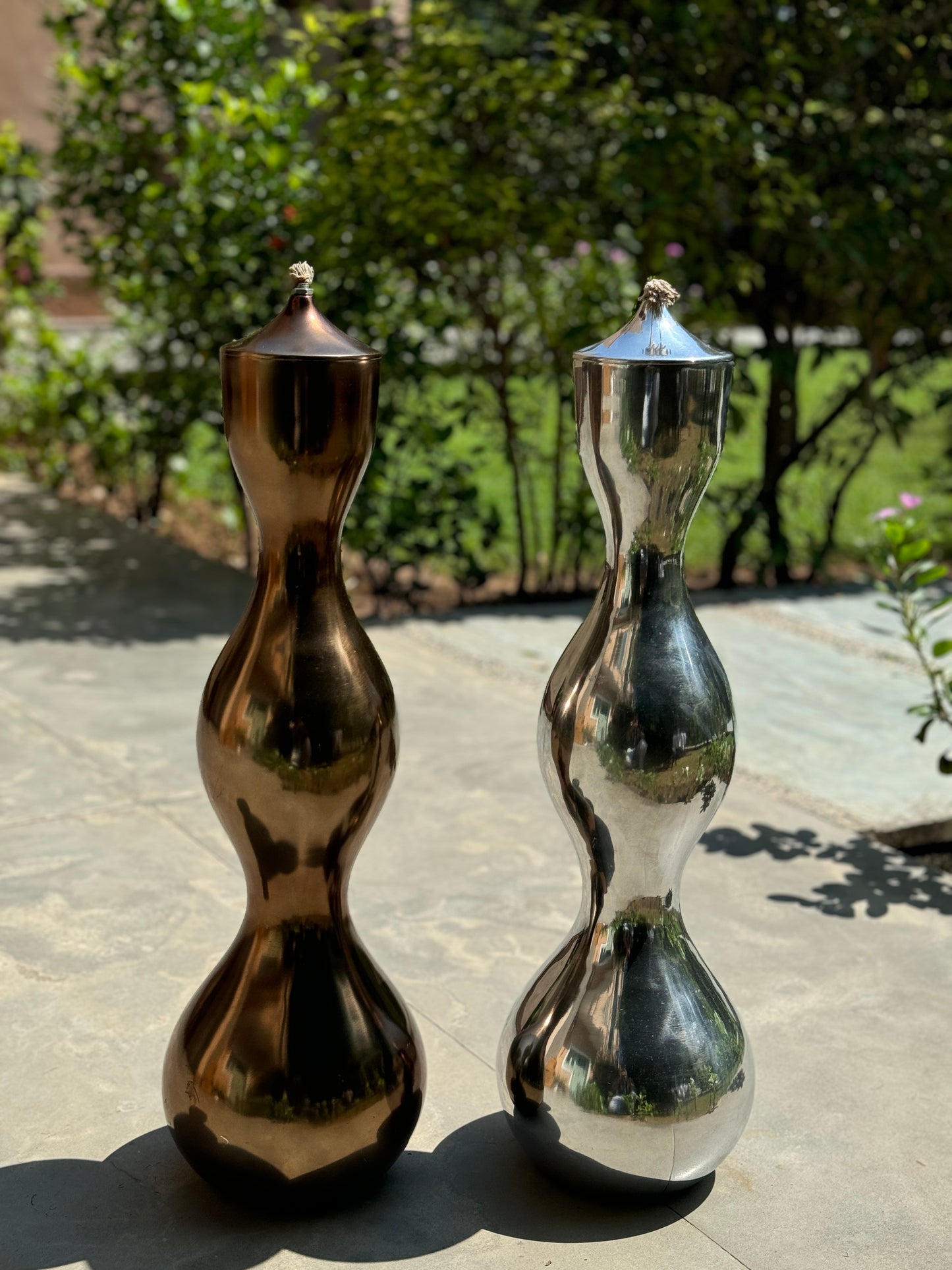 Kara Nest 3ft Luxury Silver & Brass Plated Concept Candle