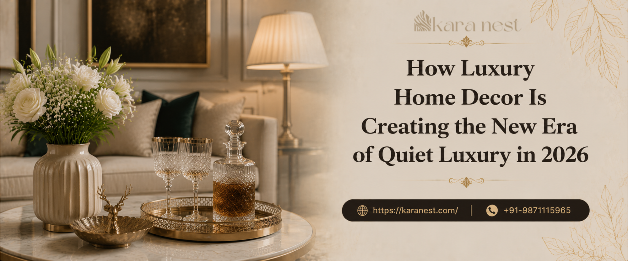 Quiet luxury home decor products and premium accessories
