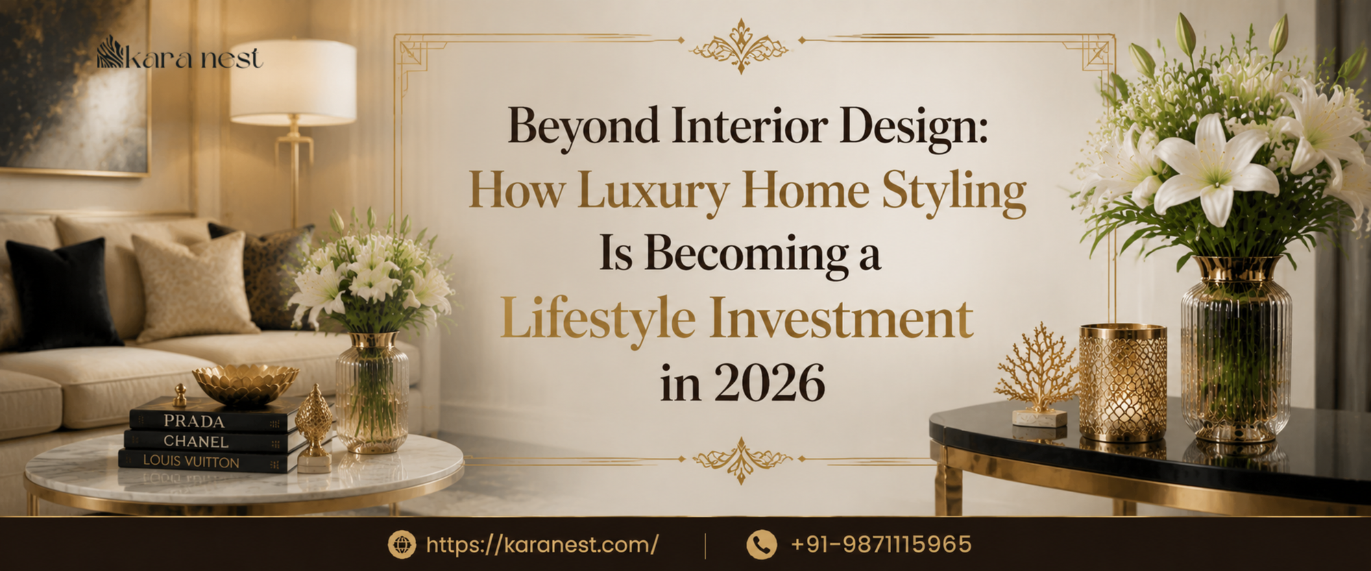 Luxury home styling with premium decor accessories