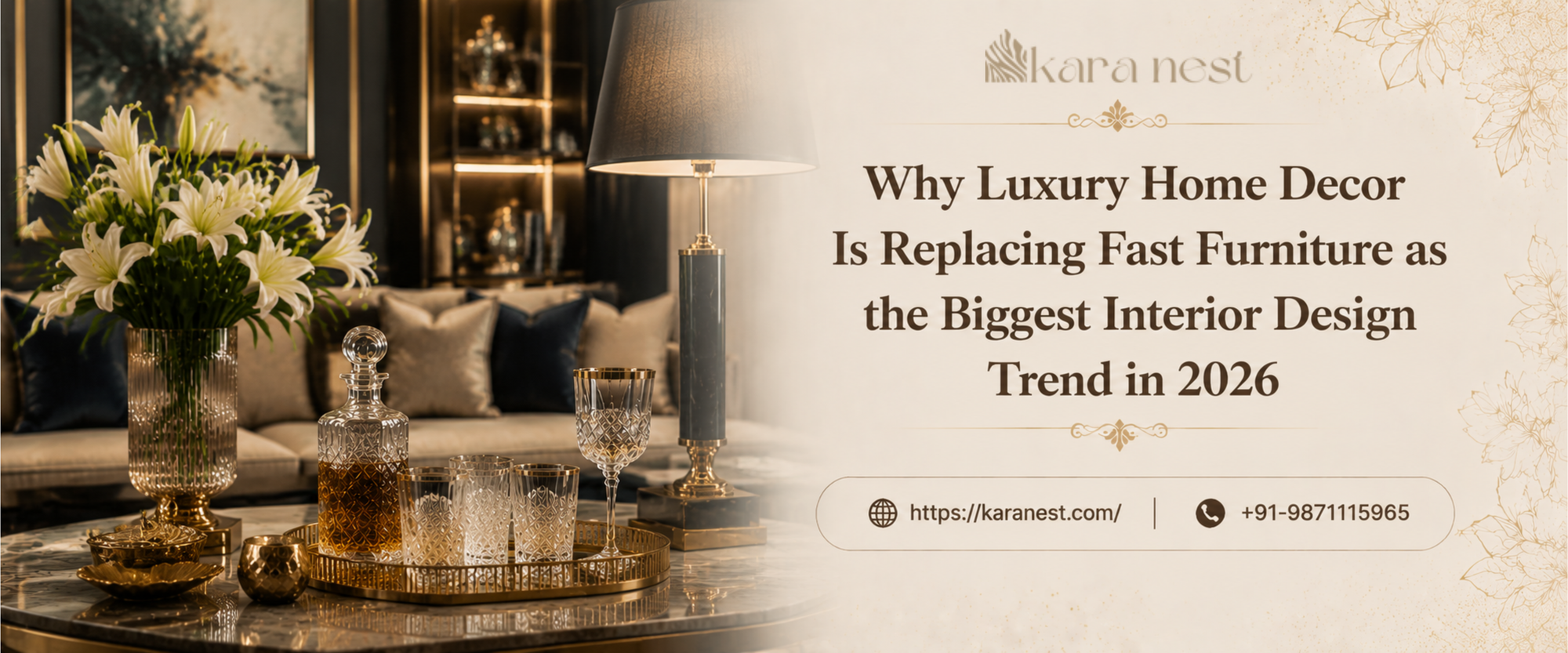 Luxury home decor products and premium styling accessories