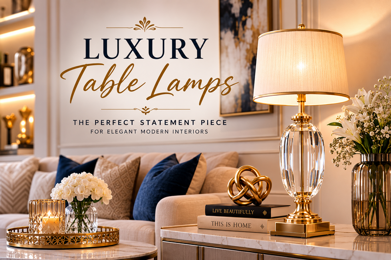 Luxury Table Lamps: The Perfect Statement Piece for Elegant Modern Interiors