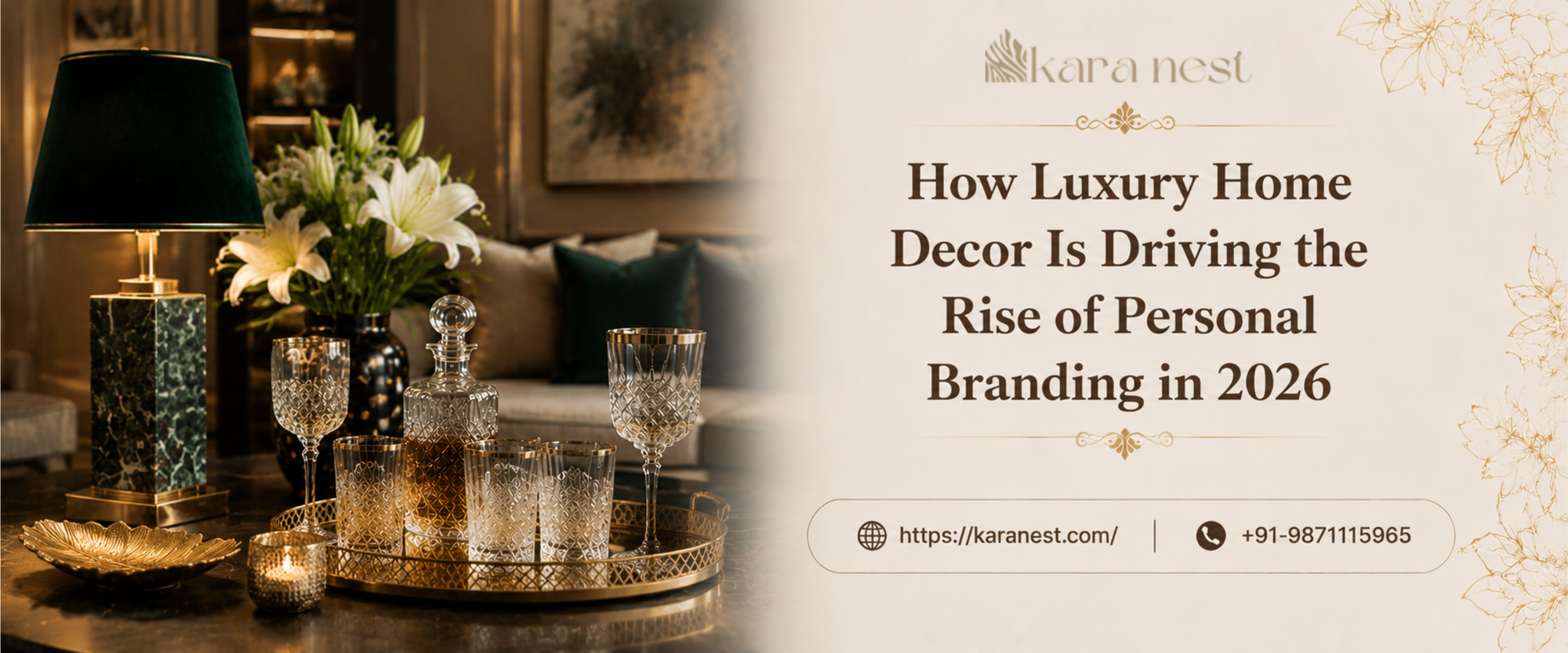 Luxury home decor and premium lifestyle styling