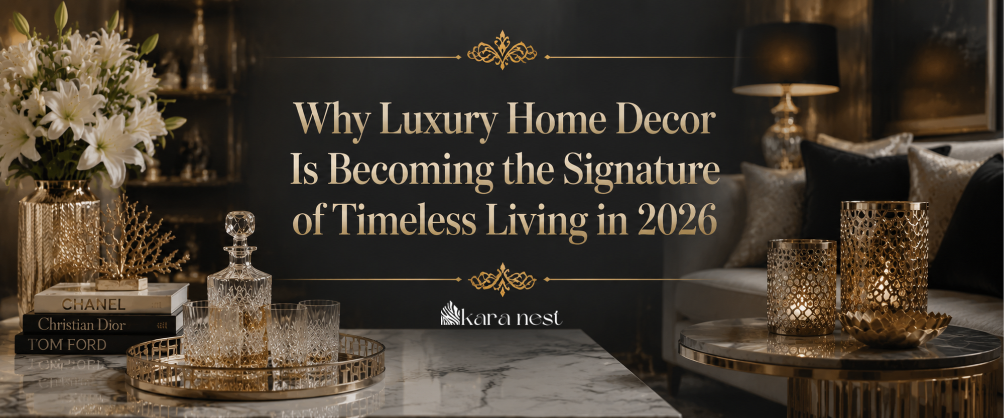 Timeless luxury home decor with premium glassware