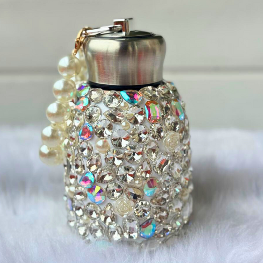 Bling Crystal Bottle for Women | Handy & Stylish (White)