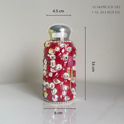 Crystal Bling Tumbler in Floral design (Red)