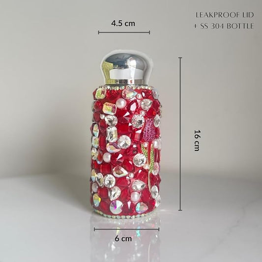 Crystal Bling Tumbler in Floral design (Red)
