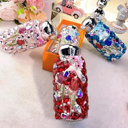 Crystal Bling Tumbler in Floral design (Silver)