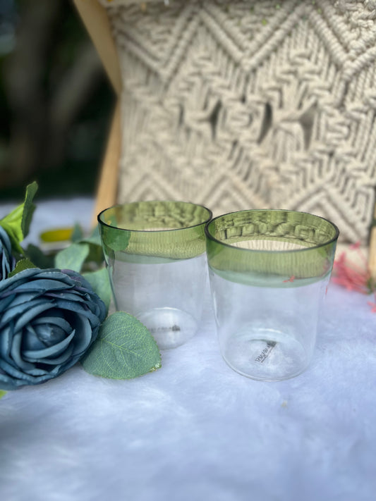 Rim Glasses (Green)- Set of 6