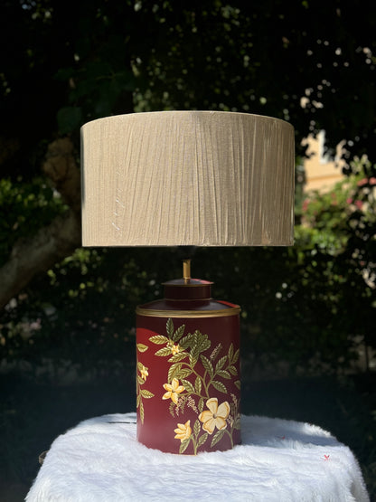 KaraNest Luxury Toleware Lamp (Mehroon)