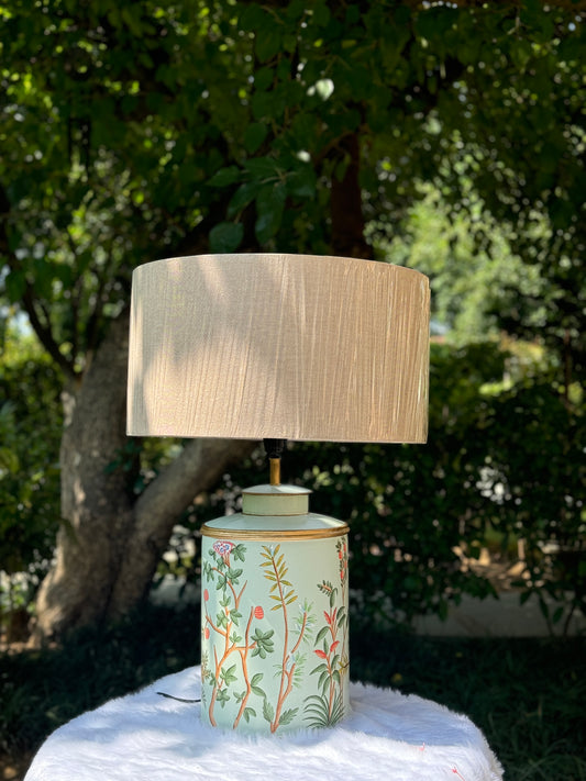 KaraNest Luxury Toleware Lamp (Blue)