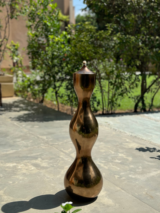 Kara Nest 3ft Luxury Silver &amp; Brass Plated Concept Candle