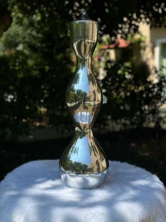 Kara Nest 3ft Luxury Silver &amp; Brass Plated Concept Candle